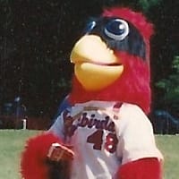 Photo of Nance as Billy Bird Mascot